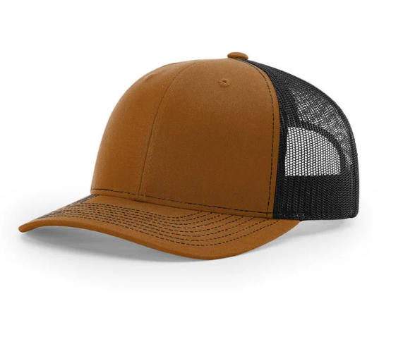 Show Me Your Titties QR Code Trucker Hat - Caramel/Black