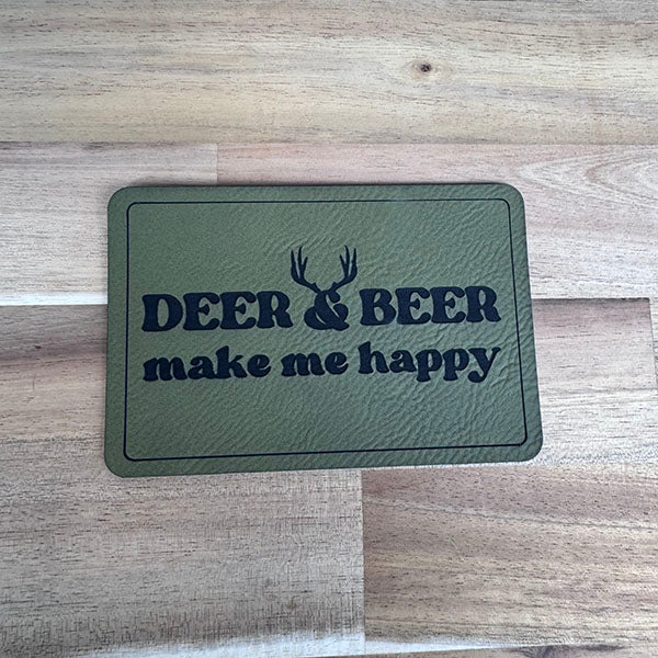 Deer & Beer Patch - Hunter Green