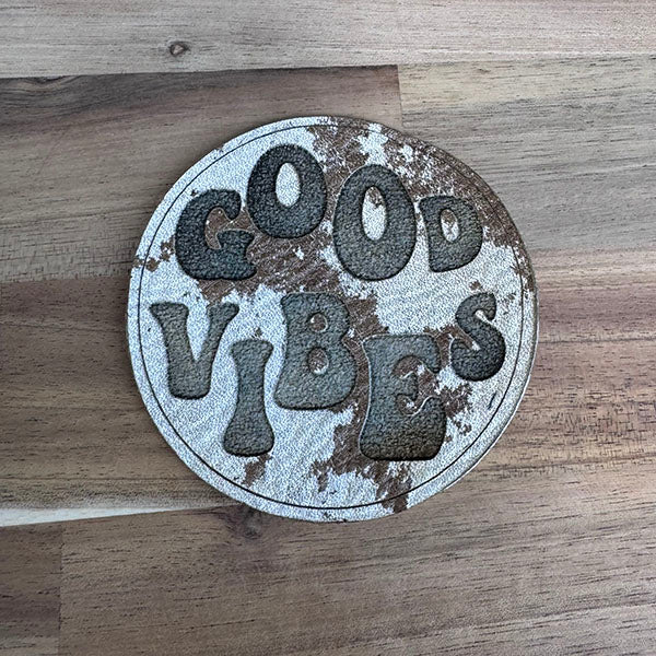 Good Vibes - Cowhide Patch