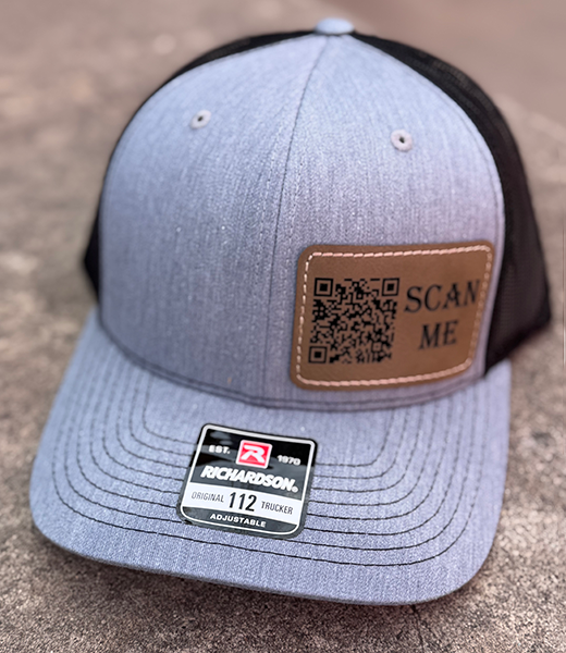 Show Me Your Titties QR Code Trucker Hat - Charcoal/Black