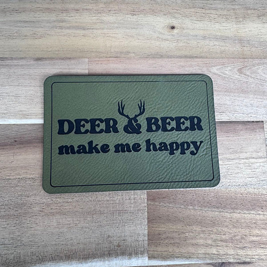 Deer & Beer Patch - Hunter Green