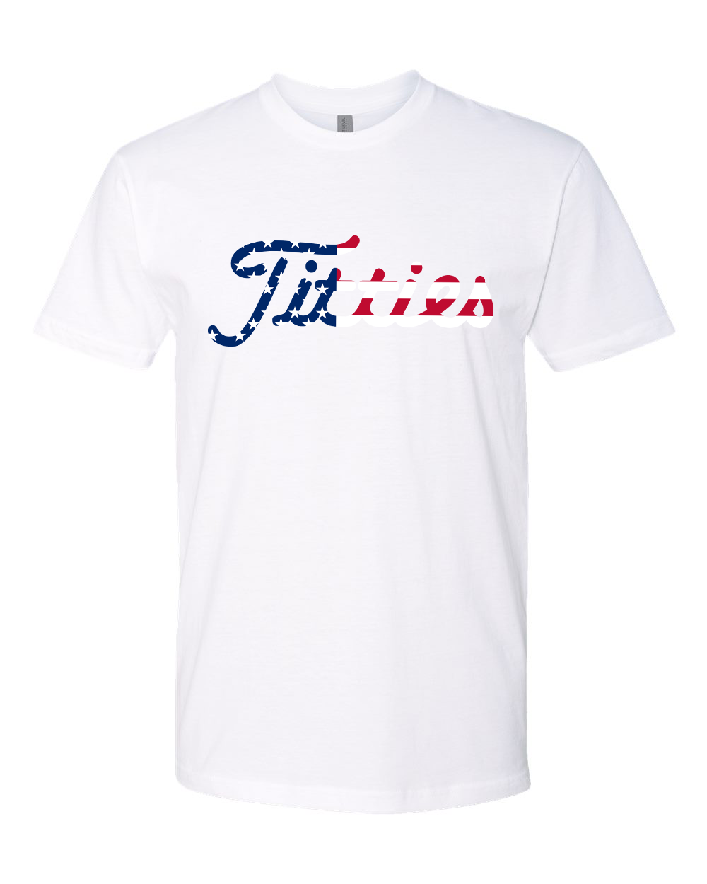 American Flag Titties Font Tee
